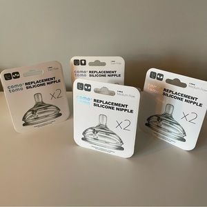 4 Packs of Comotomo Silicone Nipples, Multiple Sizes
